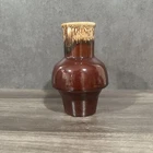 Vintage Hull USA Pottery Crestone Brown Drip Carafe 6” No Lid - Rustic MCM