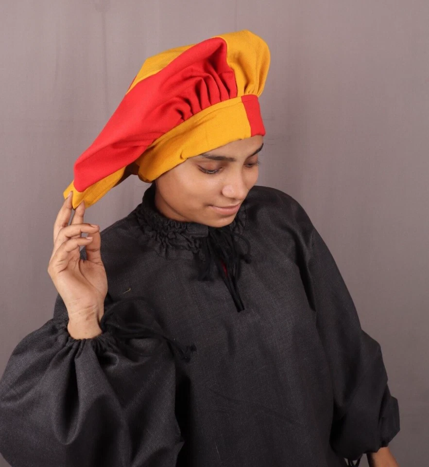 Женская шляпа Landsknecht, Ренессанс хлопковая шляпа для женщин, женщин Landsknecht крышка - Изображение 2 из 4