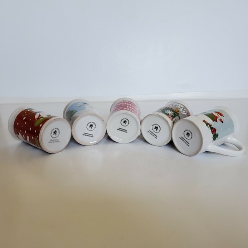 Lot of 5 Royal Norfolk Christmas Coffee Mugs Cups Snowman Gingerbread Candy EUC - Picture 6 of 7