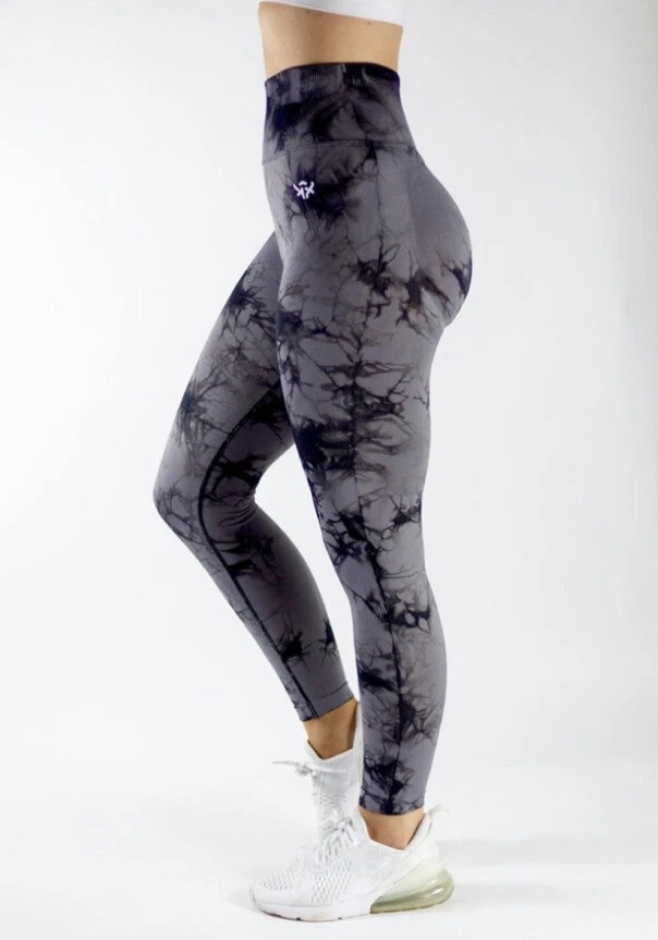 New! Kaliberx Signature Seamless Leggings Storm black Tie Dye