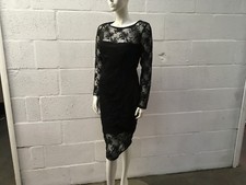 GODDIVA BLACK LACE DRESS LARGE NEW 