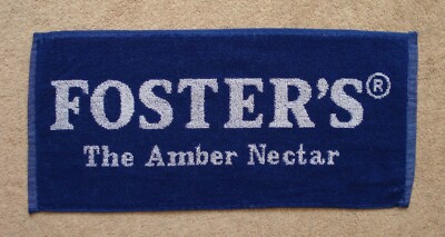 Foster's The Amber Nectar Lager Bier Bar Handtuch Pub Hausbar Männerhöhle neu unbenutzt