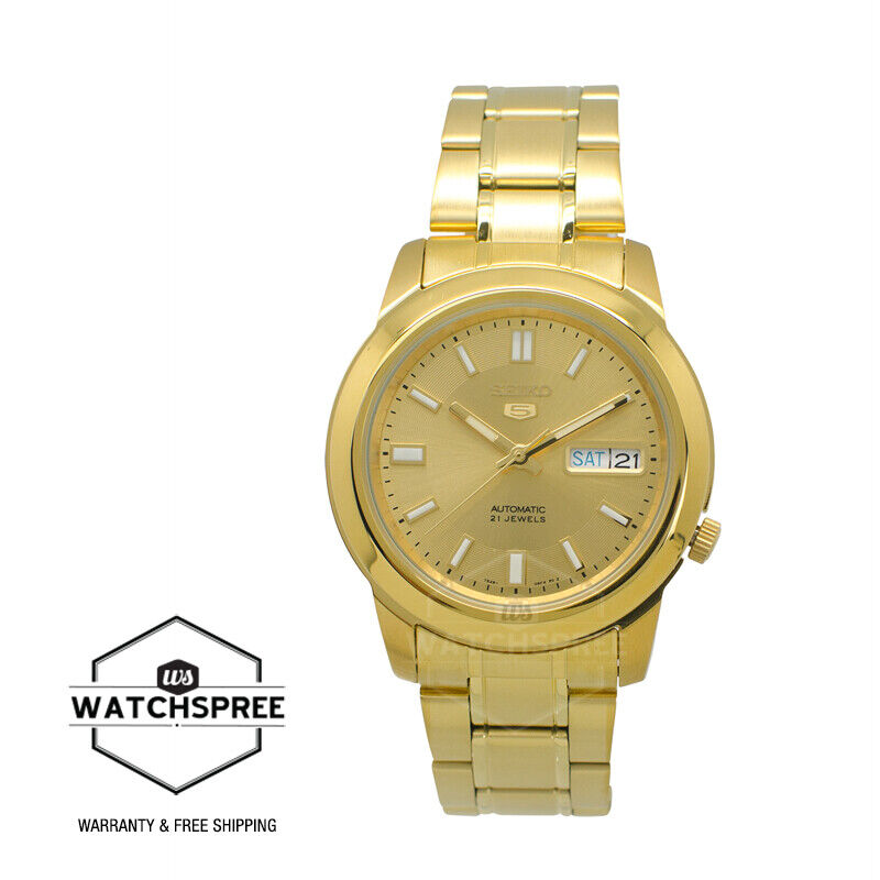 Seiko 5 Automatic Gold-Tone Stainless Steel Band Watch Seiko 5 Automatic Gold-Tone Stainless Steel Band Watch