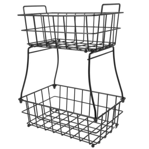 2 Animal Organizer For Kitchen Storage Vegetable Basket Wire Coffee Table-