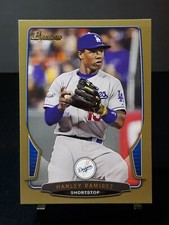 2013 Hanley Ramirez Bowman Gold Border Base # 8 Parallel Los Angeles Dodgers LAD