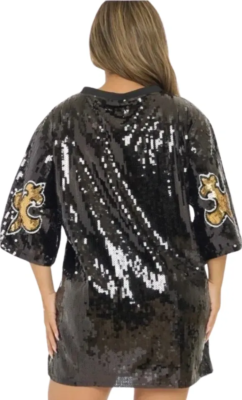 New Orleans Saints Women's Black and Gold Sequin Jersey Party Dress | eBay