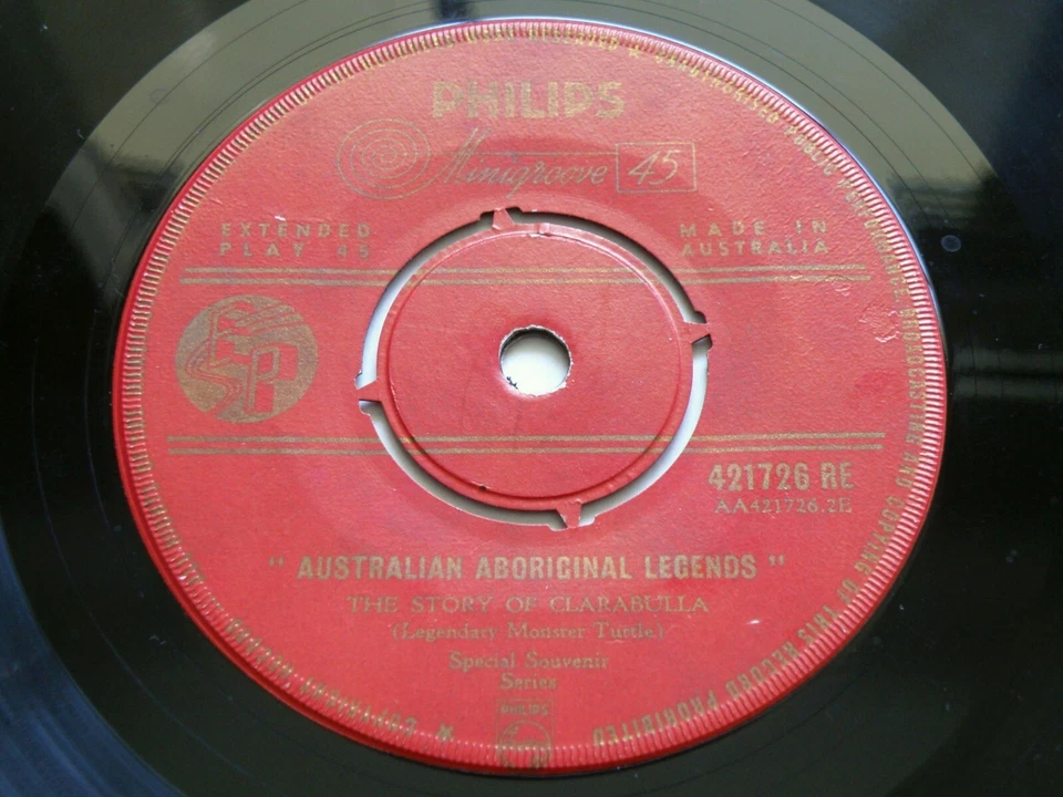 *AUSTRALIAN ABORIGINAL LEGENDS* RARE 1960s OZ STORYTELLING PHILPS 421726-RE 7"EP - Image 3 of 4