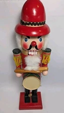 14” German Wood Nutcracker Drummer Made in Germany Christmas