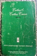 1979 Factory original Owners manual  Oldsmobile Cutlass & Cutlass Cruiser Series