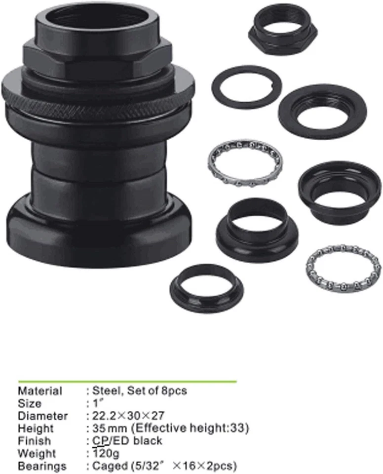 DONSP1986 26" Bicycle Fork with Headset, 1" Threaded (NON)Suspension, Rigid - Image 3 of 3