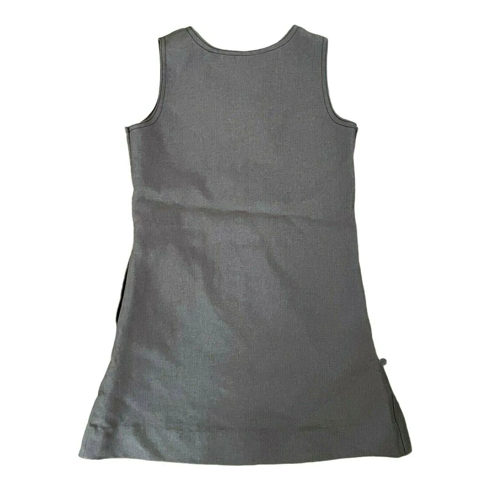 Vtg 80s 90s Official Girl Scout Brownie Uniform Dress Zipper Brown Jumper 10 USA - Image 4 of 4