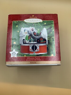 Millenium Express Train VTG Hallmark Millennium Express Train Christmas Ornament Magic Movement ...