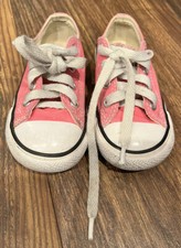 Converse All Star Chuck Taylor Low Top Pink Sneaker Shoes Youth Size 6