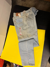 VINTAGE LEVI'S WOMENS 551 DENIM BLUE JEANS SZ 16 33 HAS MARKS