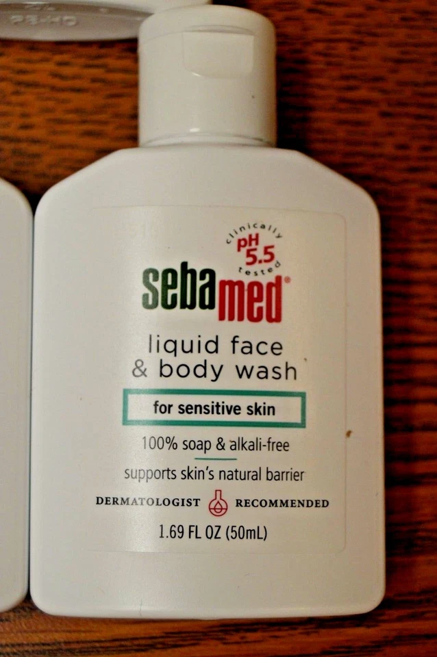 2x SebaMed Ph 5.5 Jabón Líquido Facial y Corporal Viaje Talla 1.69floz Cada Piel Sensible Foto 2 de 2