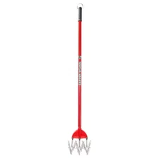 Rotary Garden Cultivator Tool Long Handle 54in Steel Weeder Soil Tiller Aerator
