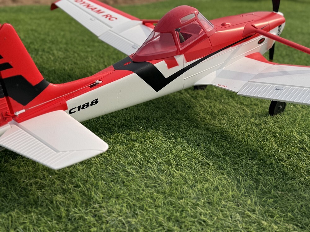 Dynam Cessna 188 Crop Duster V2 Red 4S RC Scale Plane 1.5m w