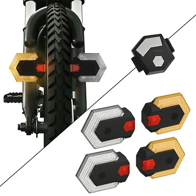 MARKENLOS 4X Bike Turn Signals Light LED Bicycle Front Rear Lamp+Wireless Remote Control