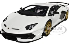 LAMBORGHINI AVENTADOR SVJ BIANCO ASOPO PEARL WHITE 1/18 MODEL BY AUTOART 79217