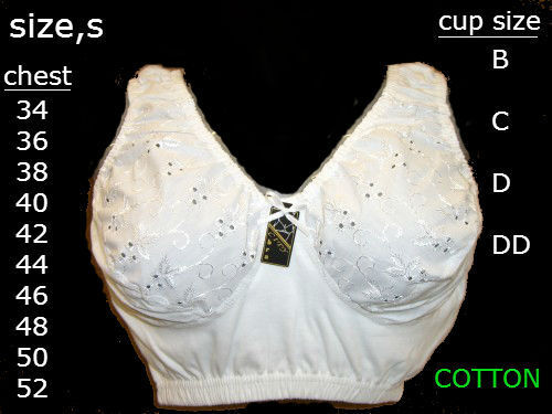 Ladies New pull on bra sleep bra vest plus size34 46 38 40 42 44 46 48 50  52 NEW