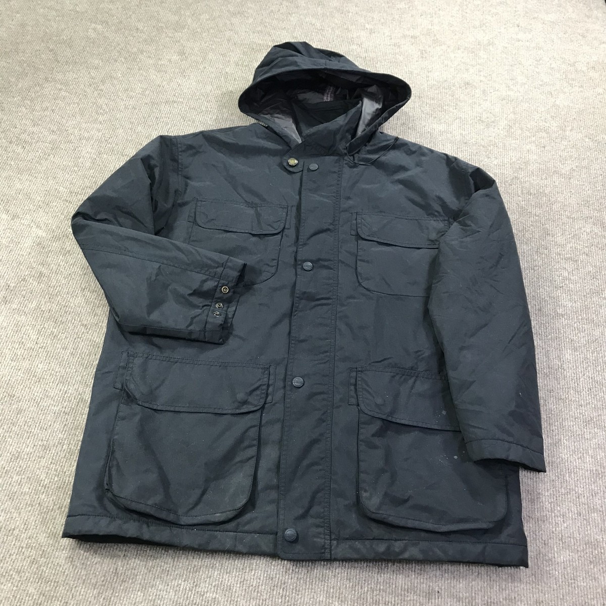 Ermenegildo Zegna フード付き ナイロンジャケット Ermenegildo Zegna Jacket Mens Medium Black Microtene 10000 Hooded