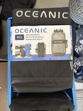 New Oceanic Mesh Backpack Gear Bag 82L Black Scuba Dive Snorkel Beach Swim