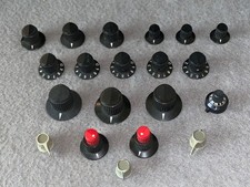 Vintage Electronic Testing Equipment Knobs - Set of 20 All w/Set Screws (NICE!)