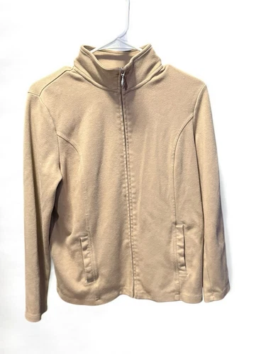 VETEMENTS Giacca Hasting & Smith donna S marrone full zip colletto pop misto cotone ottima