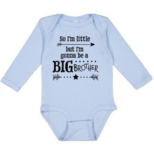 Inktastic So I'm Little, But I'm Gonna To Be A Big Brother Long Sleeve Creeper