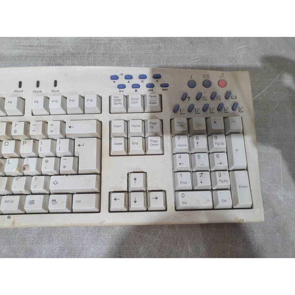 Samsung SDM4500P Keyboard White Wired PS2 Numeric Pad QWERTY Standard for PC - Image 4 of 4