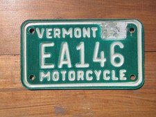 2015 Vermont Motorcycle License Plate VT EA146