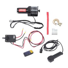 Synthetic Rope Electric Winch 3500 lbs 12V w/ Wireless and Wired Remote Control