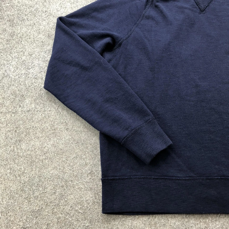 Sudadera J Crew Para Hombre Mediana Azul Marino Cuello Redondo Raglán Pullover De Colección Polar Foto 2 de 4