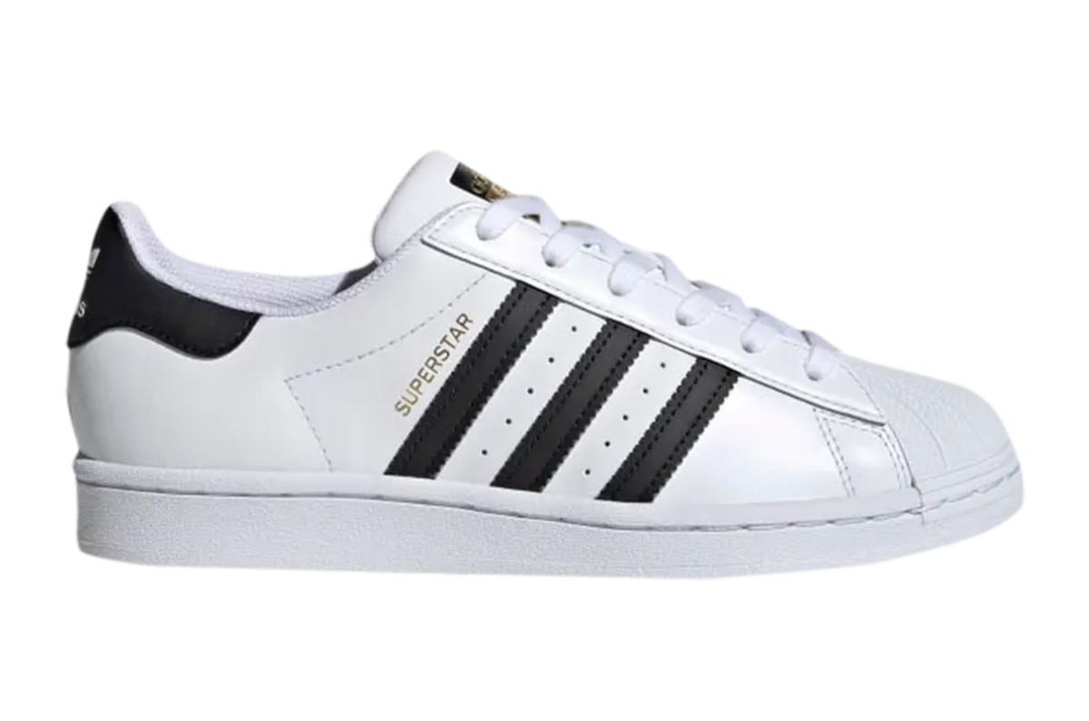 SIZE 11 WOMENS - Adidas Superstar White Black Leather Shell Toe