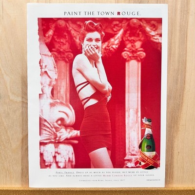 1992 Cordon Rouge Champagne Vintage Print Ad Alcohol Wine Advert Art