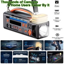 300W Portable Power Bank Laptop Phone Battery Fast Charger Camping Power Station