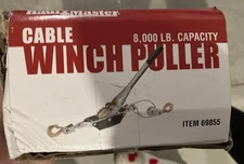 Haul Master #69855 Heavy Duty Cable Winch Puller Come Along 8,000 Lbs ~ NEW