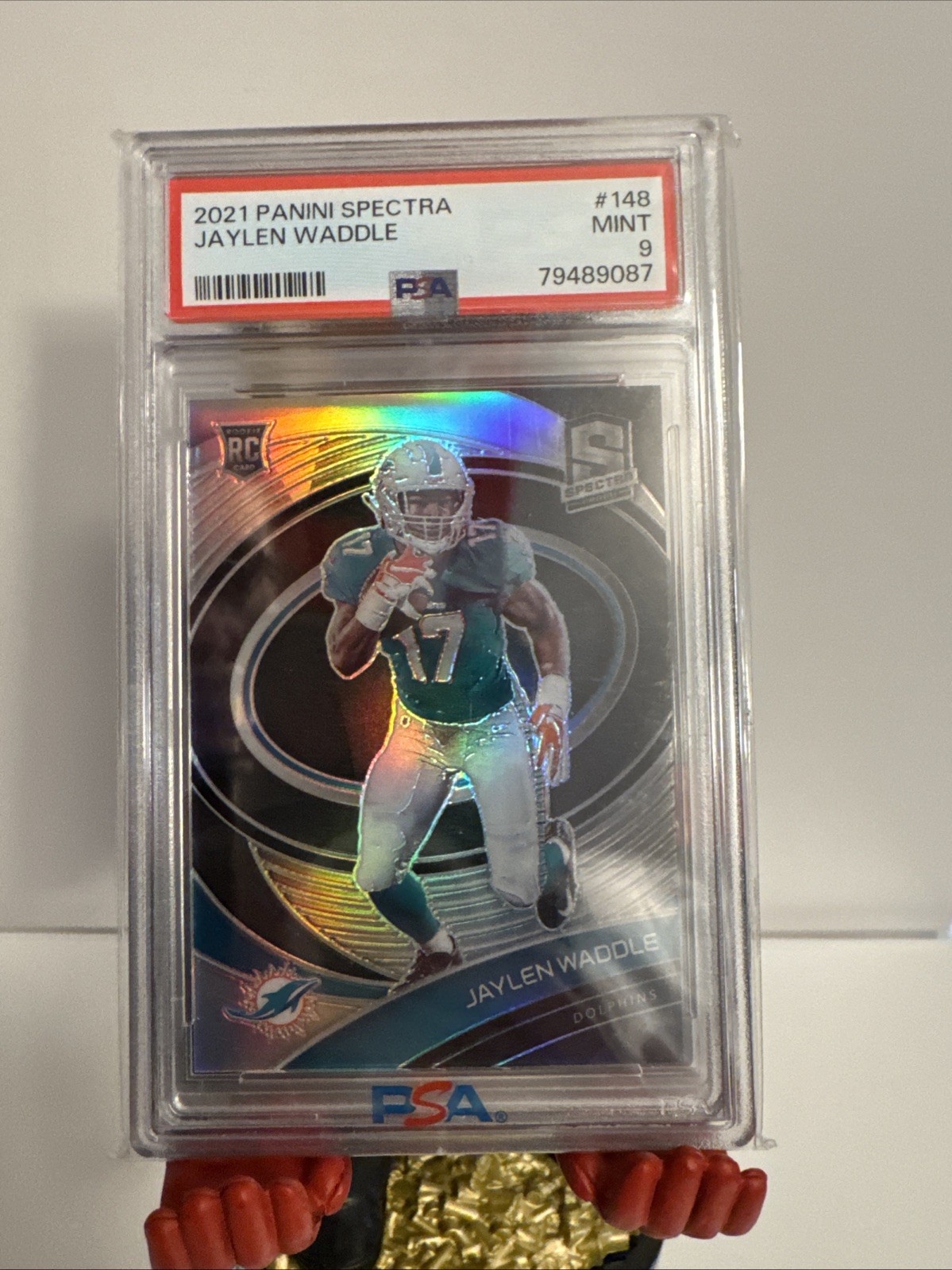 2021 Panini Spectra Rookie Jaylen Waddle #148 Silver Prizm /149 Miami Dolphins