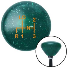 Orange Shift Pattern 58n Green Retro Metal Flake Shift Knob W M16x1.5 Insert