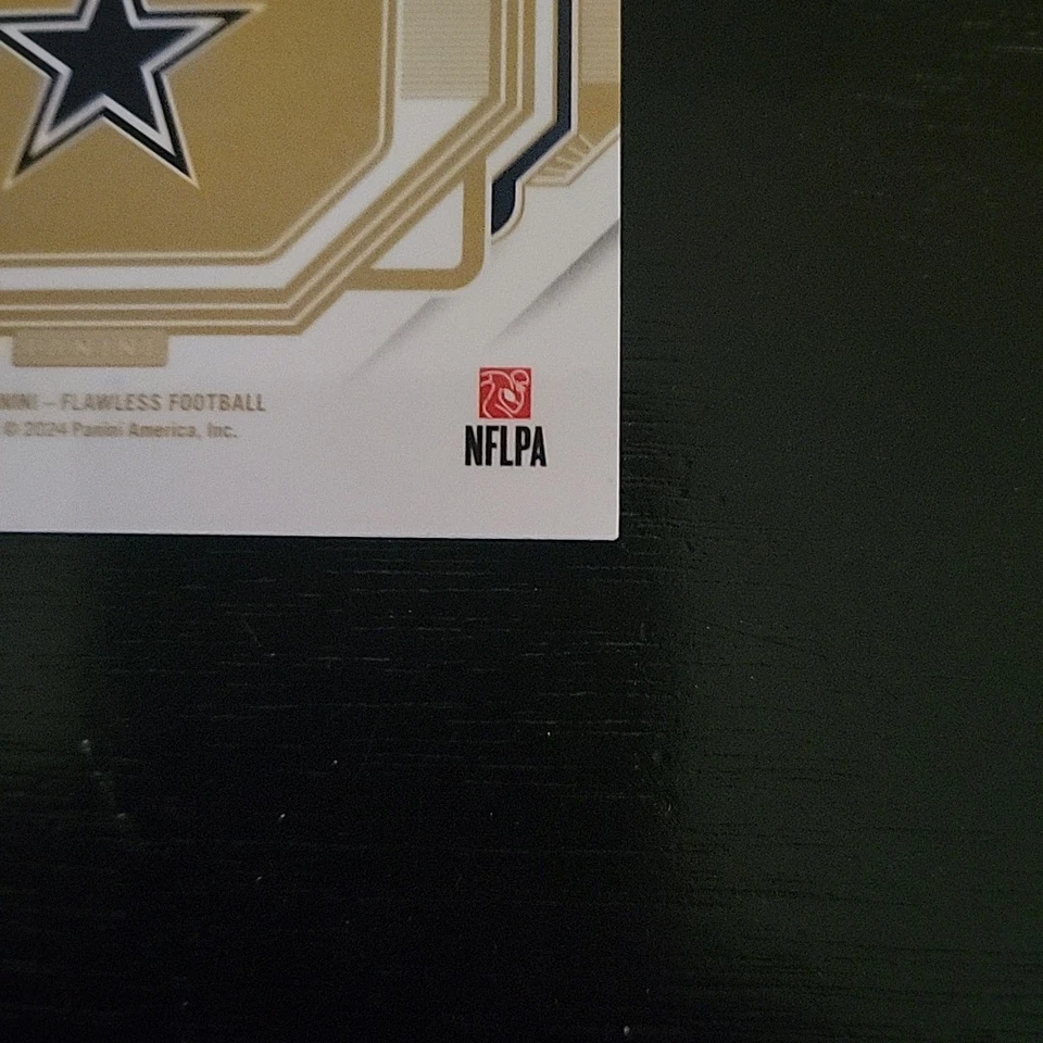 2023 Panini Flawless Debut Duals Luke Schoonmaker #RP-LSR Sapphire RC Patch 4/10 - Image 3 of 4