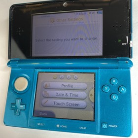 Nintendo 3DS System - Aqua Blue Region USA, Charger US Model Tested
