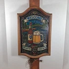 Vintage 1980 Heileman’s Old Style Lighted Beer Sign - Welcome Stained Glass Look