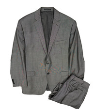 Calvin Klein Suit Slim Fit Wool Grey Made in Canada Nailhead 42R 36x30