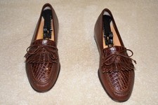 GORGEOUS SALVATORE FERRAGAMO "GENUINE CROCODILE" ITALY MADE LOAFERS 10 B 2595