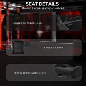 Supllueer Racing Simulation Cockpit With Seat Adjustable Fit Logitech G920 G923