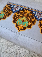 1850 Embroidery graph French Berlin work embroidered pattern Sajou Wall art vin