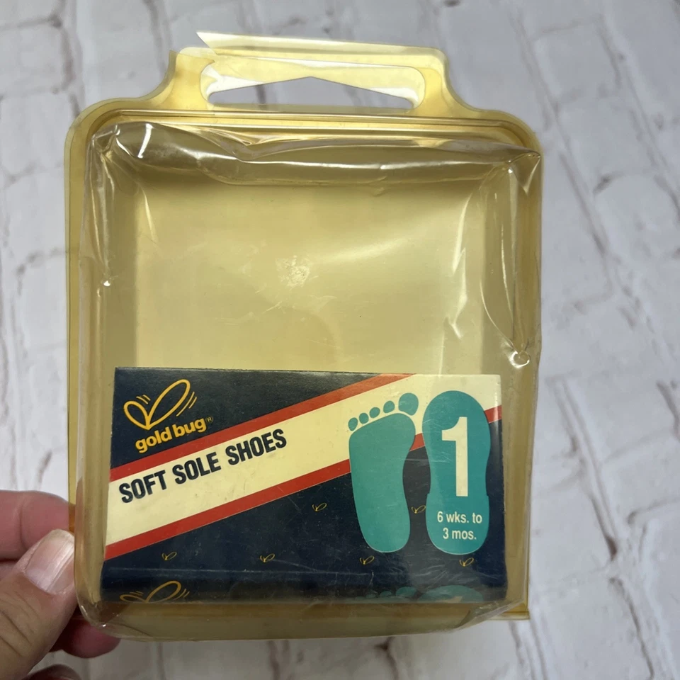 Zapatos de Suela Suave Vintage Dorado Bug Infantil Talla 1 Rojo/Blanco Estilo Atlético Foto 2 de 4