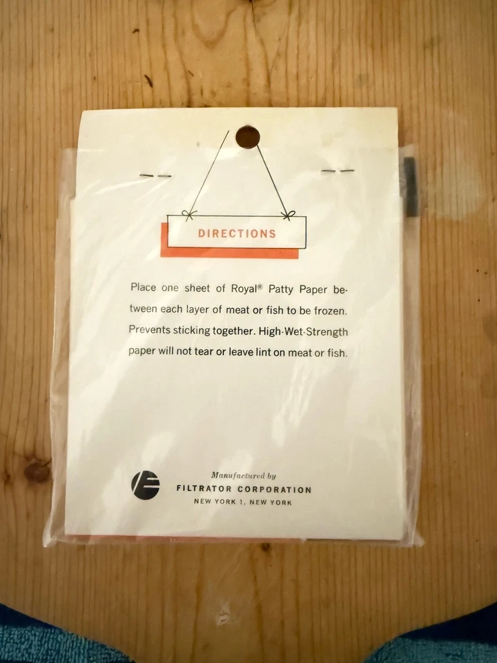 Sábanas para hamburguesas vintage sin usar (50 hojas) Foto 2 de 2