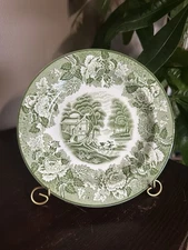 Wood & Sons English Scenery  Green Wood Ware England Salad Plate