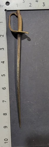 Civil War US Navy Officer Sword Sabre Letter Opener Engraved Blade